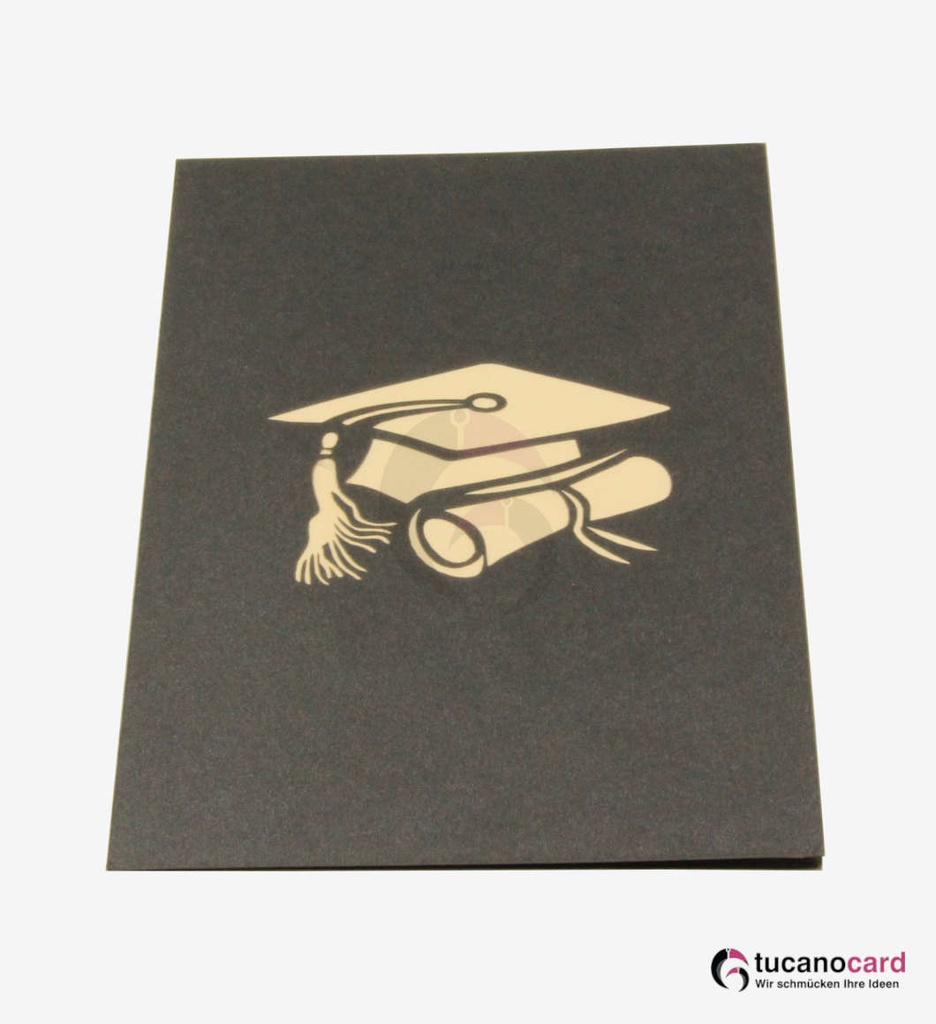 Bachelor-, Absolventen Hut - Schwarz - 12 x 17 cm