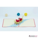 Liebesgondel - Kartenfarbe Rot - 15 x 20 cm