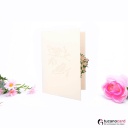 Vogelpärchen im Herzbaum - Kartenfarbe Beige - 15 x 20 cm