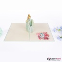 Engel - Kartenfarbe Grün - 15 x 20 cm